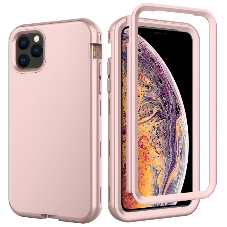 For iPhone 11 Pro Max 3 in 1 Leather Oil TPU + PC Shockproof Case