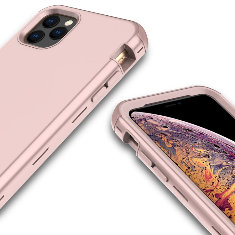 For iPhone 11 Pro Max 3 in 1 Leather Oil TPU + PC Shockproof Case
