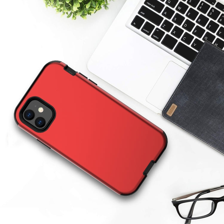 For iPhone 11 3 in 1 Leather Oil TPU + PC Shockproof Case