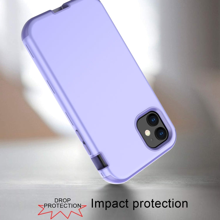For iPhone 11 3 in 1 Leather Oil TPU + PC Shockproof Case