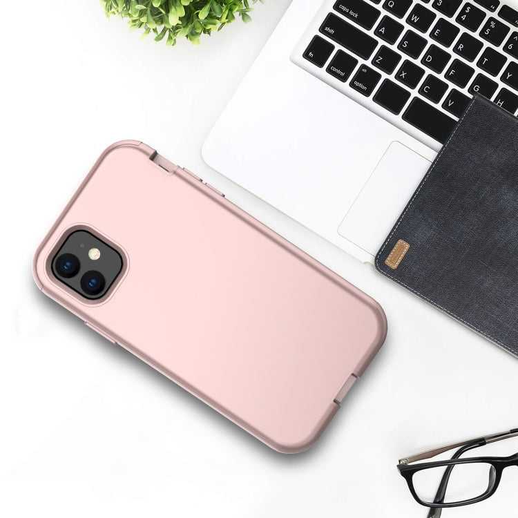 For iPhone 11 3 in 1 Leather Oil TPU + PC Shockproof Case