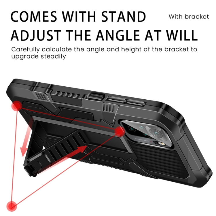 For OPPO Realme C21 / C20 Vanguard Warrior All Inclusive Double-color Shockproof TPU + PC Protective Case with Holder