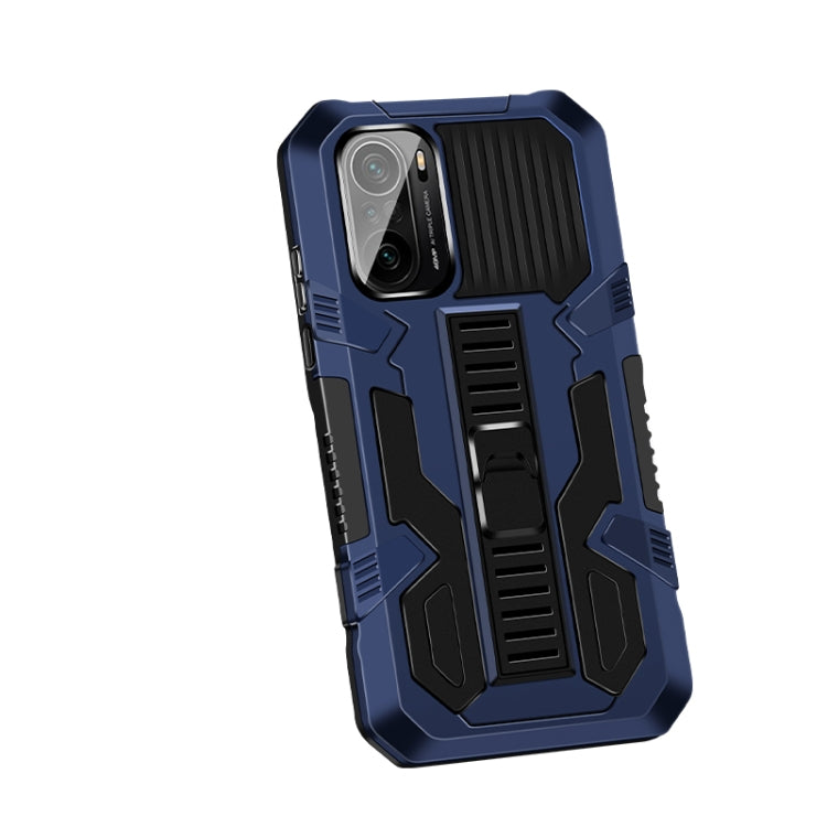 For Xiaomi Redmi K40 / K40 Pro Vanguard Warrior All Inclusive Double-color Shockproof TPU + PC Protective Case with Holder