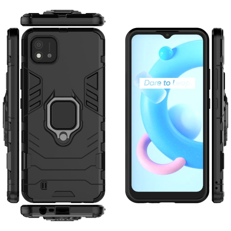 For OPPO Realme C20 PC + TPU Shockproof Protective Case with Magnetic Ring Holder