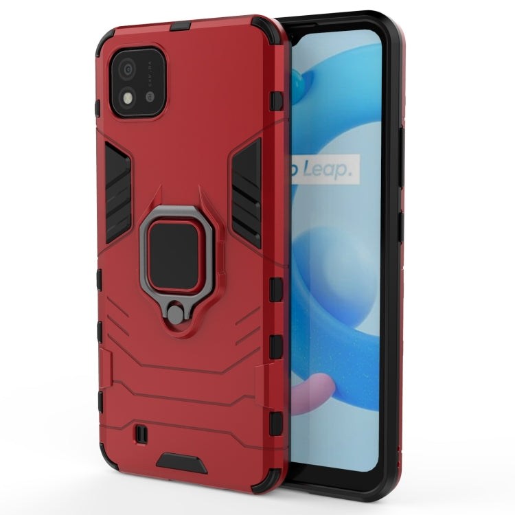 For OPPO Realme C20 PC + TPU Shockproof Protective Case with Magnetic Ring Holder