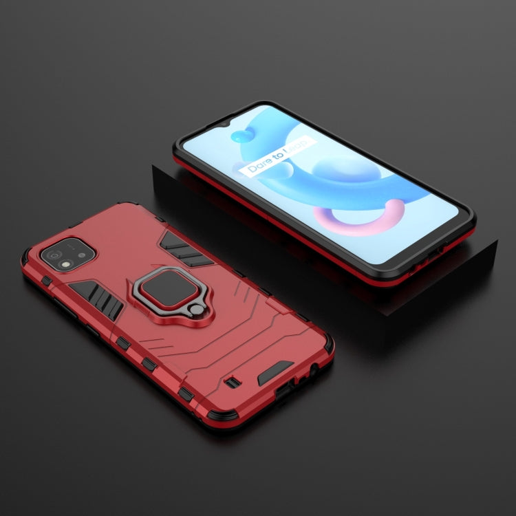 For OPPO Realme C20 PC + TPU Shockproof Protective Case with Magnetic Ring Holder