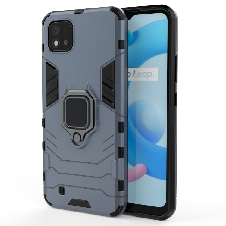 For OPPO Realme C20 PC + TPU Shockproof Protective Case with Magnetic Ring Holder