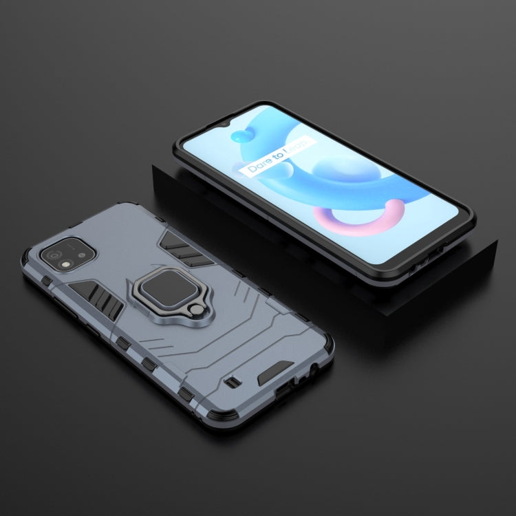 For OPPO Realme C20 PC + TPU Shockproof Protective Case with Magnetic Ring Holder
