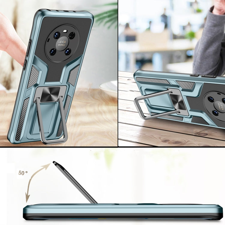 For Huawei Mate 40 Armor 2 in 1 PC + TPU Magnetic Shockproof Case with Foldable Holder