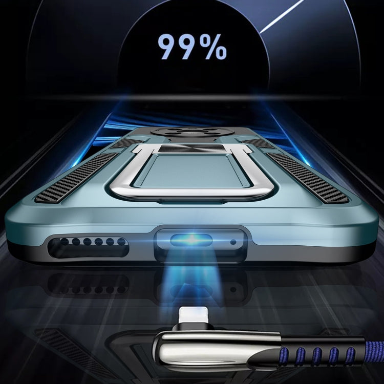 For Huawei Mate 40 Armor 2 in 1 PC + TPU Magnetic Shockproof Case with Foldable Holder