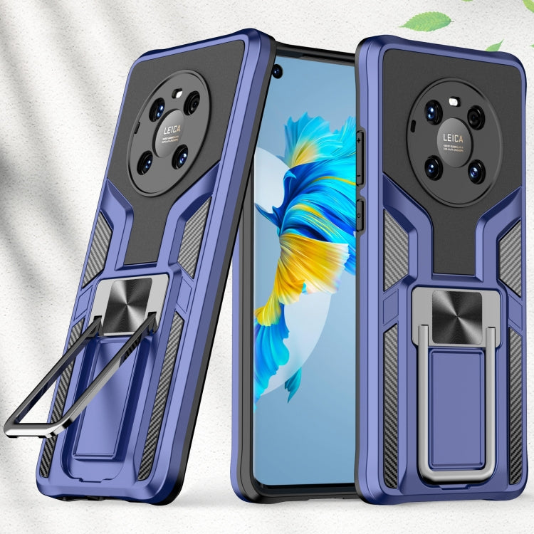 For Huawei Mate 40 Armor 2 in 1 PC + TPU Magnetic Shockproof Case with Foldable Holder