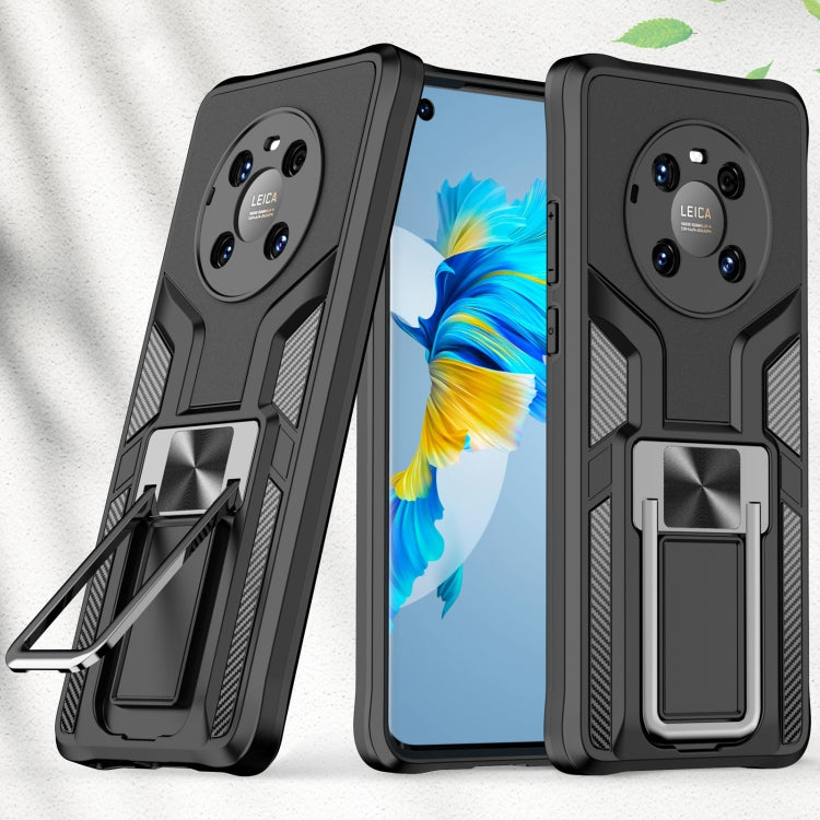 For Huawei Mate 40 Armor 2 in 1 PC + TPU Magnetic Shockproof Case with Foldable Holder