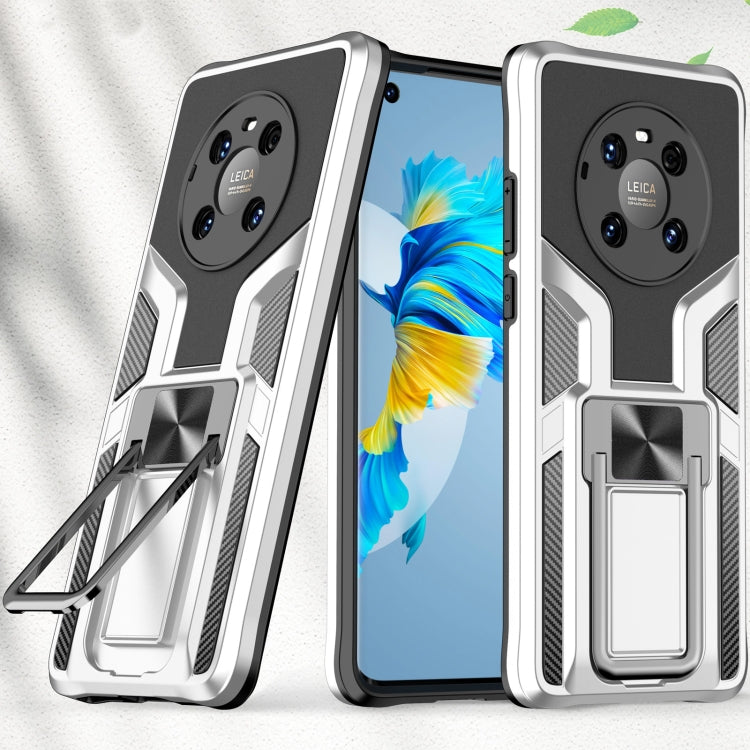 For Huawei Mate 40 Armor 2 in 1 PC + TPU Magnetic Shockproof Case with Foldable Holder