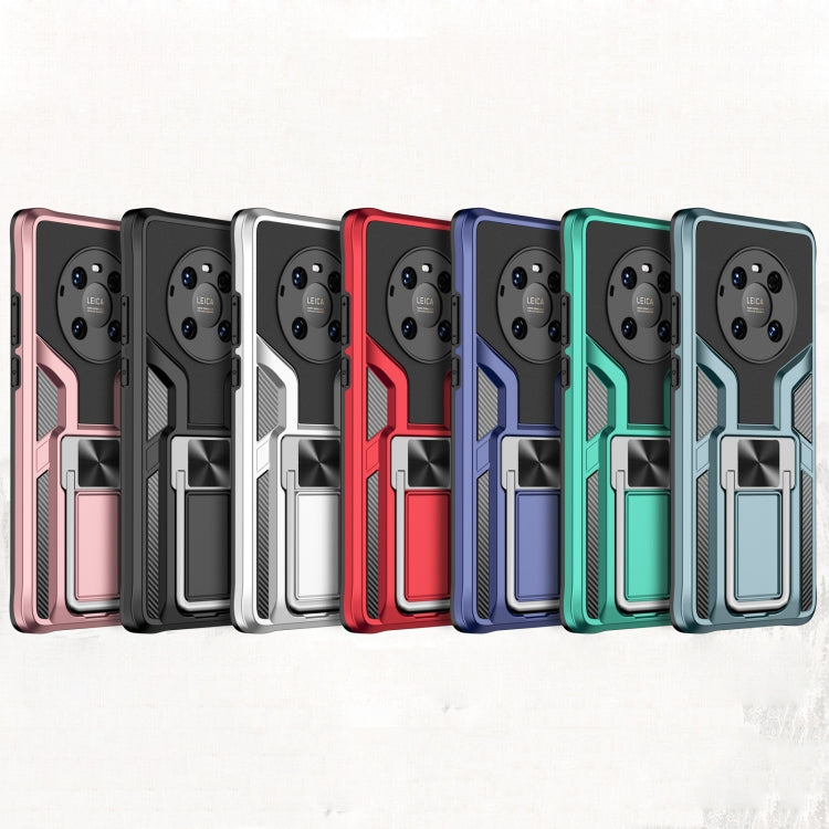 For Huawei Mate 40 Armor 2 in 1 PC + TPU Magnetic Shockproof Case with Foldable Holder