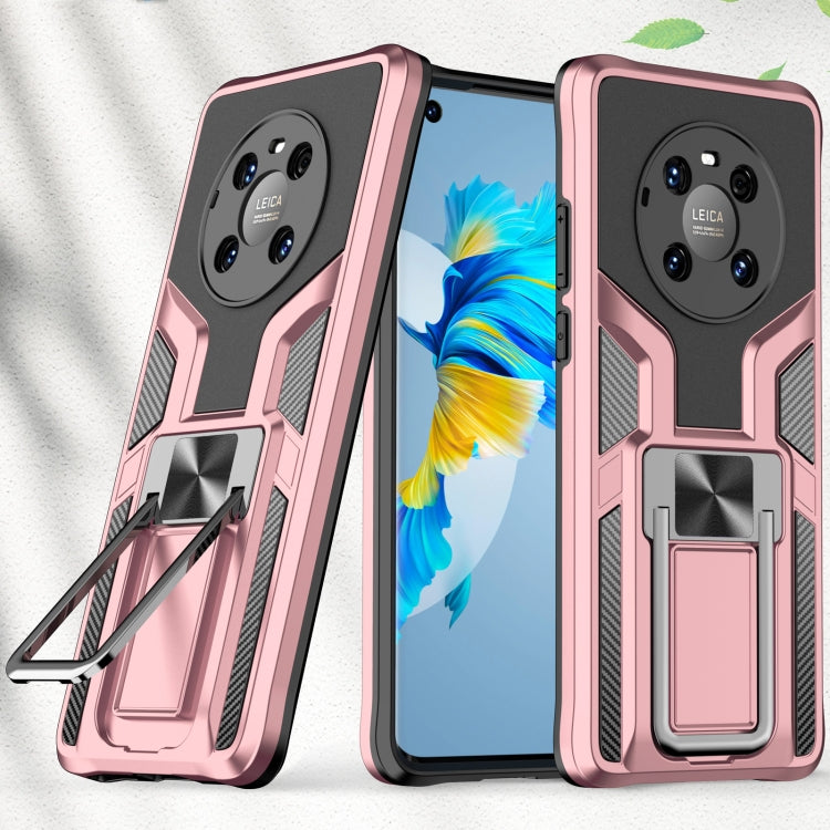 For Huawei Mate 40 Armor 2 in 1 PC + TPU Magnetic Shockproof Case with Foldable Holder