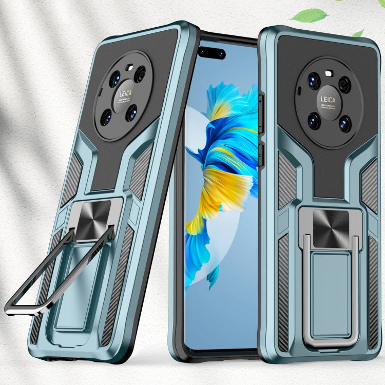 For Huawei Mate 40 Pro Armor 2 in 1 PC + TPU Magnetic Shockproof Case with Foldable Holder