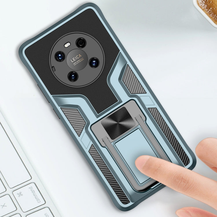 For Huawei Mate 40 Pro Armor 2 in 1 PC + TPU Magnetic Shockproof Case with Foldable Holder