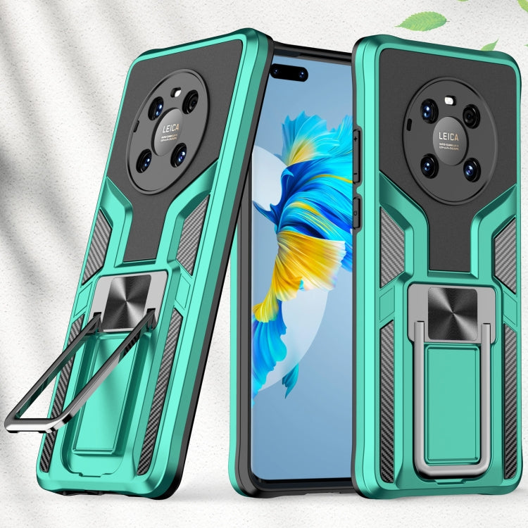 For Huawei Mate 40 Pro Armor 2 in 1 PC + TPU Magnetic Shockproof Case with Foldable Holder
