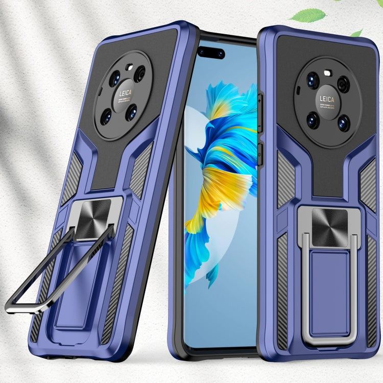 For Huawei Mate 40 Pro Armor 2 in 1 PC + TPU Magnetic Shockproof Case with Foldable Holder