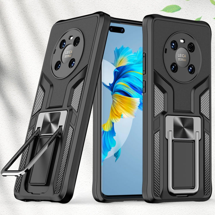 For Huawei Mate 40 Pro Armor 2 in 1 PC + TPU Magnetic Shockproof Case with Foldable Holder