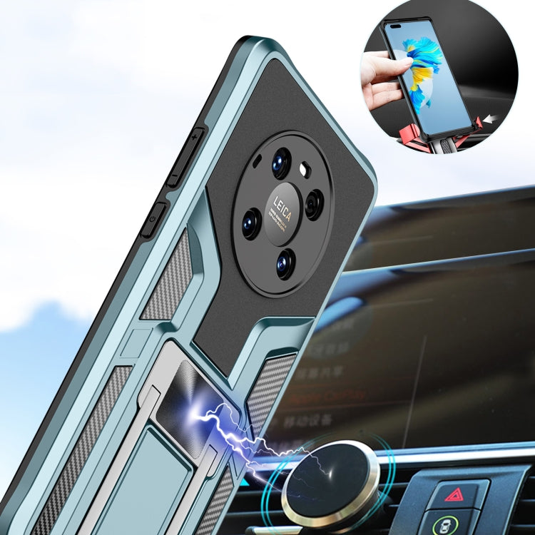 For Huawei Mate 40 Pro Armor 2 in 1 PC + TPU Magnetic Shockproof Case with Foldable Holder