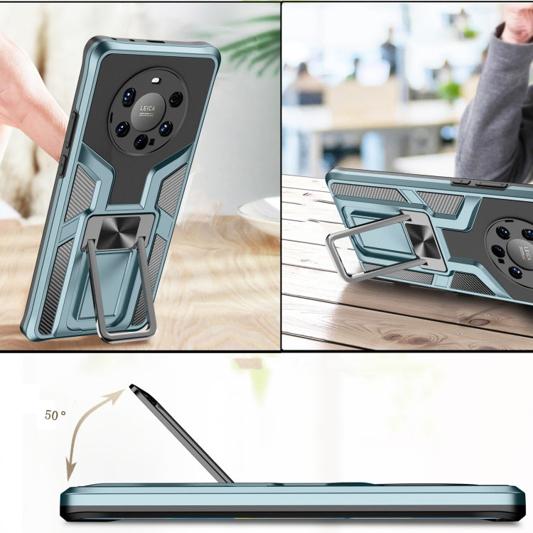 For Huawei Mate 40 Pro+ Armor 2 in 1 PC + TPU Magnetic Shockproof Case with Foldable Holder