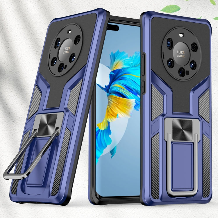 For Huawei Mate 40 Pro+ Armor 2 in 1 PC + TPU Magnetic Shockproof Case with Foldable Holder