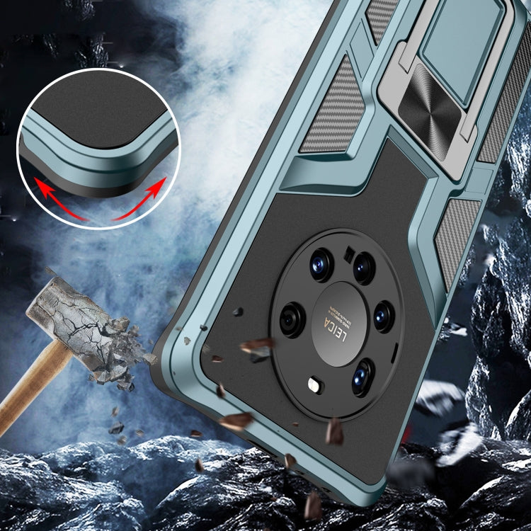 For Huawei Mate 40 Pro+ Armor 2 in 1 PC + TPU Magnetic Shockproof Case with Foldable Holder