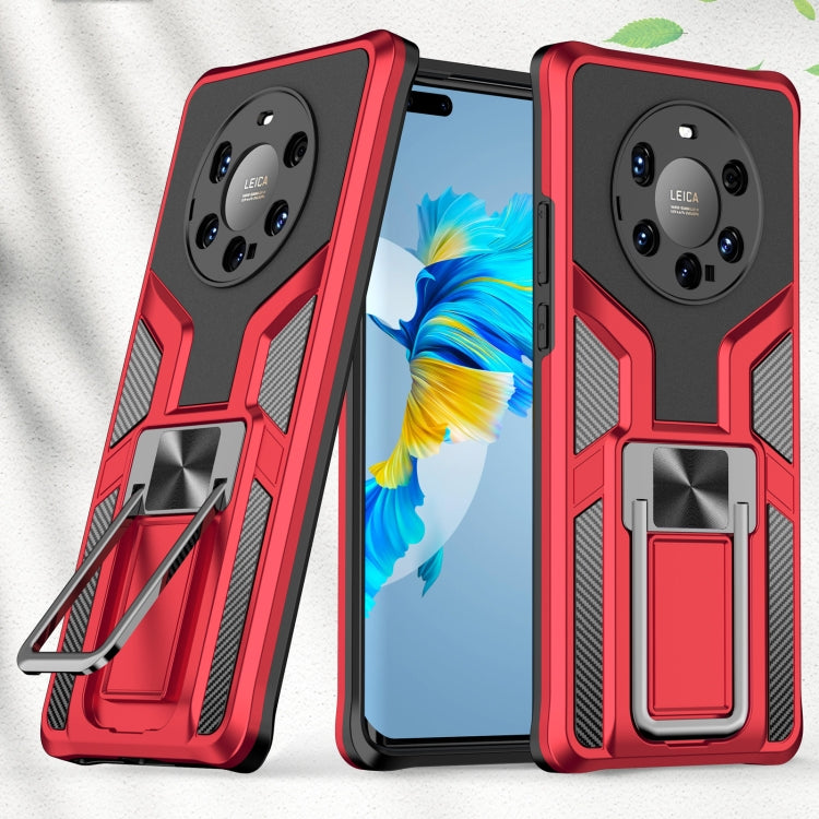 For Huawei Mate 40 Pro+ Armor 2 in 1 PC + TPU Magnetic Shockproof Case with Foldable Holder