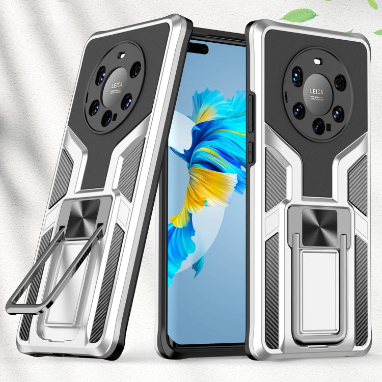 For Huawei Mate 40 Pro+ Armor 2 in 1 PC + TPU Magnetic Shockproof Case with Foldable Holder