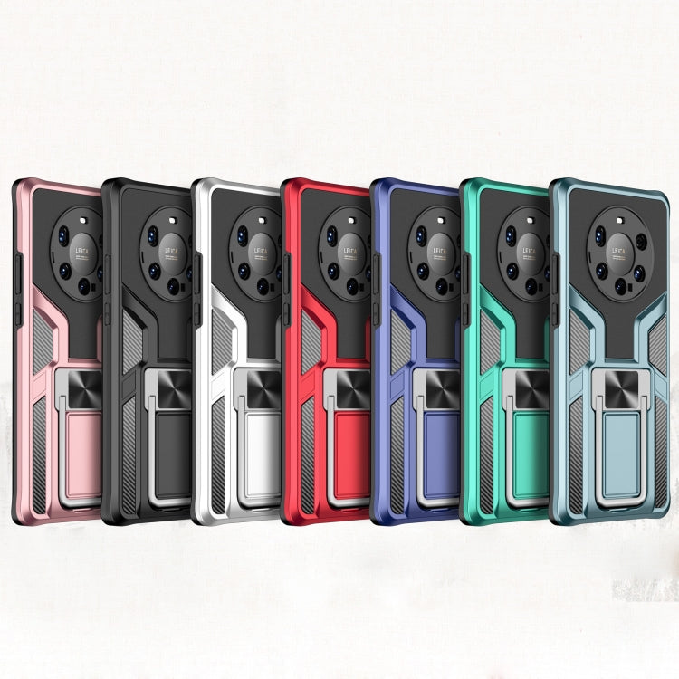 For Huawei Mate 40 Pro+ Armor 2 in 1 PC + TPU Magnetic Shockproof Case with Foldable Holder