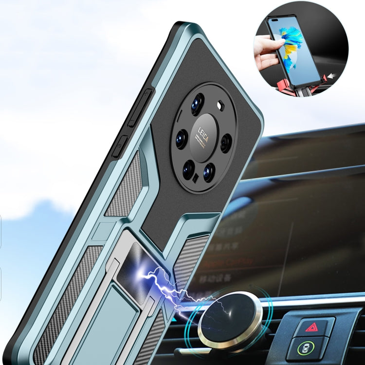 For Huawei Mate 40 Pro+ Armor 2 in 1 PC + TPU Magnetic Shockproof Case with Foldable Holder
