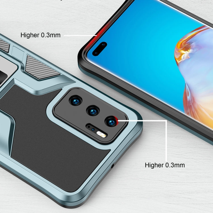 For Huawei P40 Armor 2 in 1 PC + TPU Magnetic Shockproof Case with Foldable Holder