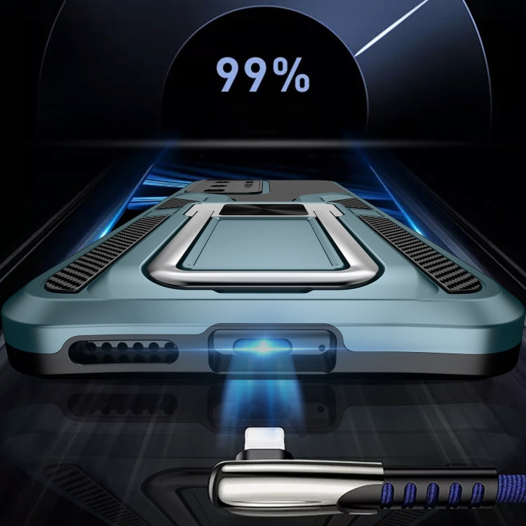 For Huawei P40 Pro Armor 2 in 1 PC + TPU Magnetic Shockproof Case with Foldable Holder