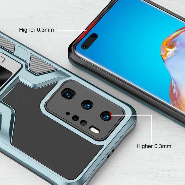 For Huawei P40 Pro Armor 2 in 1 PC + TPU Magnetic Shockproof Case with Foldable Holder