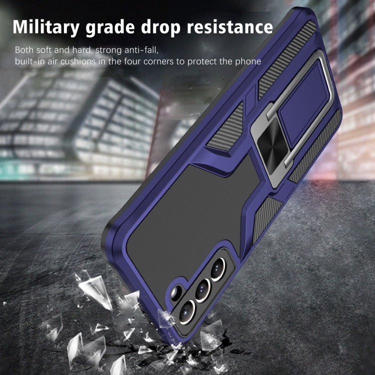 For Samsung Galaxy S21+ 5G Armor 2 in 1 PC + TPU Magnetic Shockproof Case with Foldable Holder