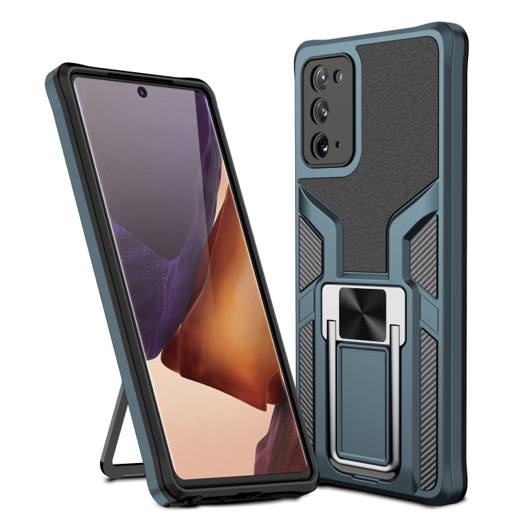 For Samsung Galaxy Note20 Armor 2 in 1 PC + TPU Magnetic Shockproof Case with Foldable Holder