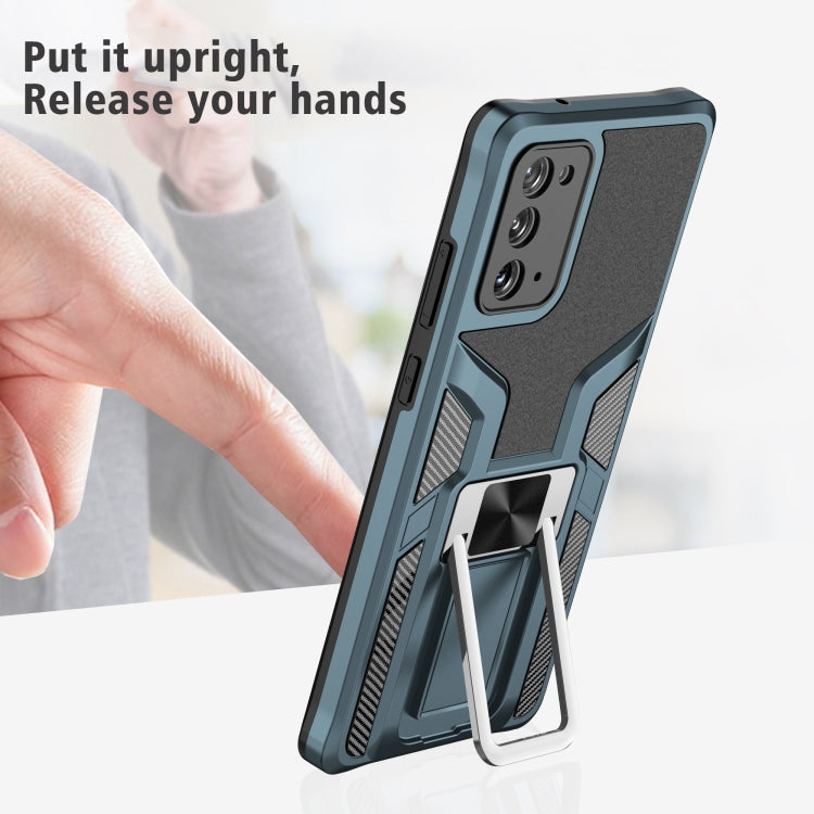 For Samsung Galaxy Note20 Armor 2 in 1 PC + TPU Magnetic Shockproof Case with Foldable Holder