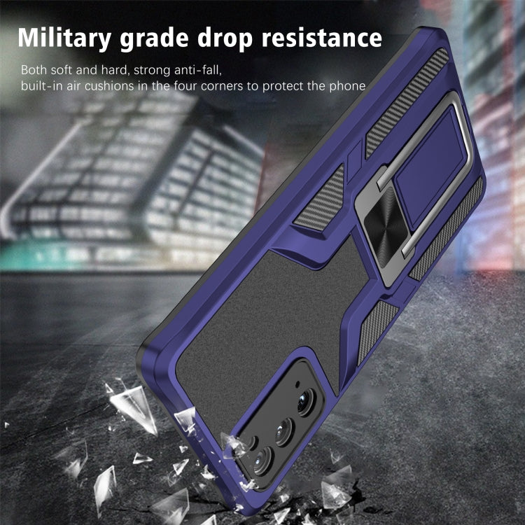 For Samsung Galaxy Note20 Armor 2 in 1 PC + TPU Magnetic Shockproof Case with Foldable Holder