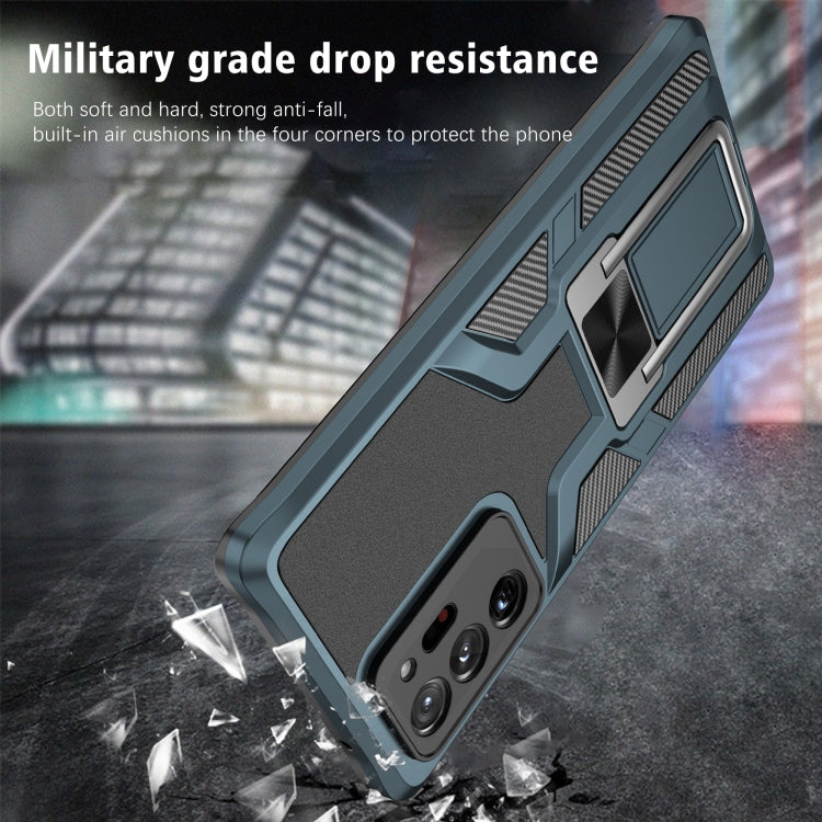 For Samsung Galaxy Note20 Ultra Armor 2 in 1 PC + TPU Magnetic Shockproof Case with Foldable Holder