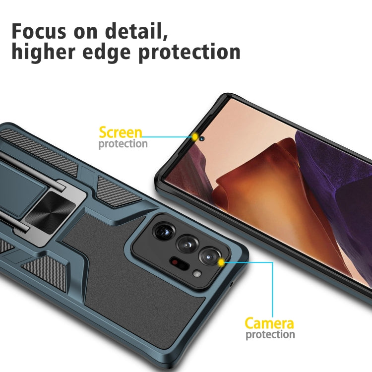 For Samsung Galaxy Note20 Ultra Armor 2 in 1 PC + TPU Magnetic Shockproof Case with Foldable Holder