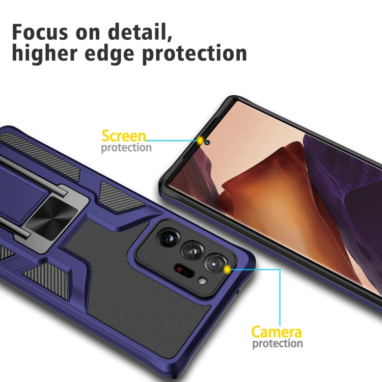 For Samsung Galaxy Note20 Ultra Armor 2 in 1 PC + TPU Magnetic Shockproof Case with Foldable Holder