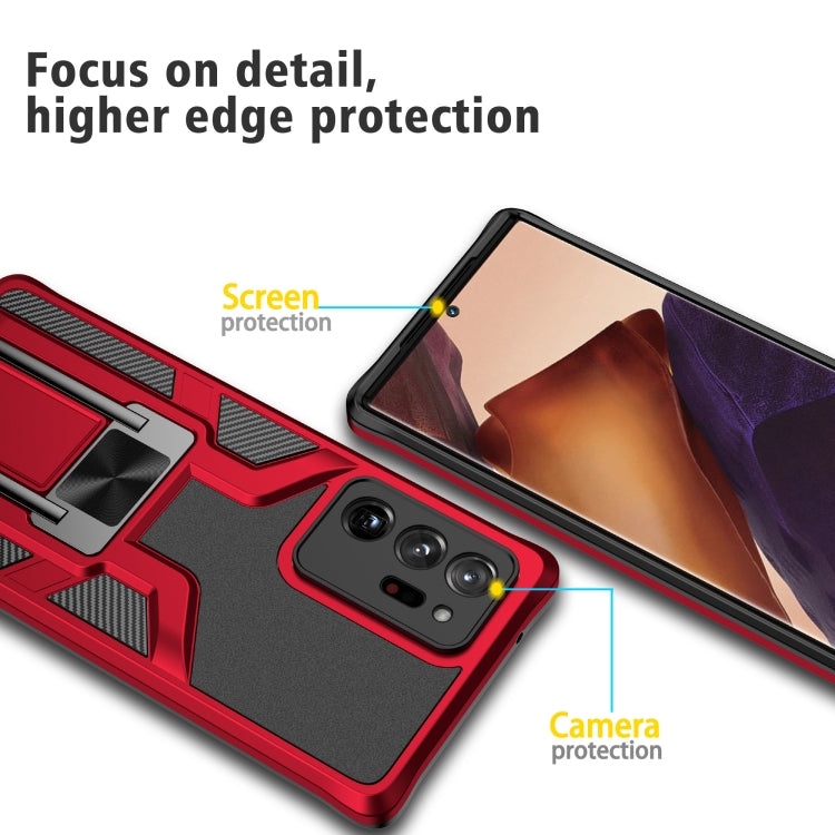 For Samsung Galaxy Note20 Ultra Armor 2 in 1 PC + TPU Magnetic Shockproof Case with Foldable Holder