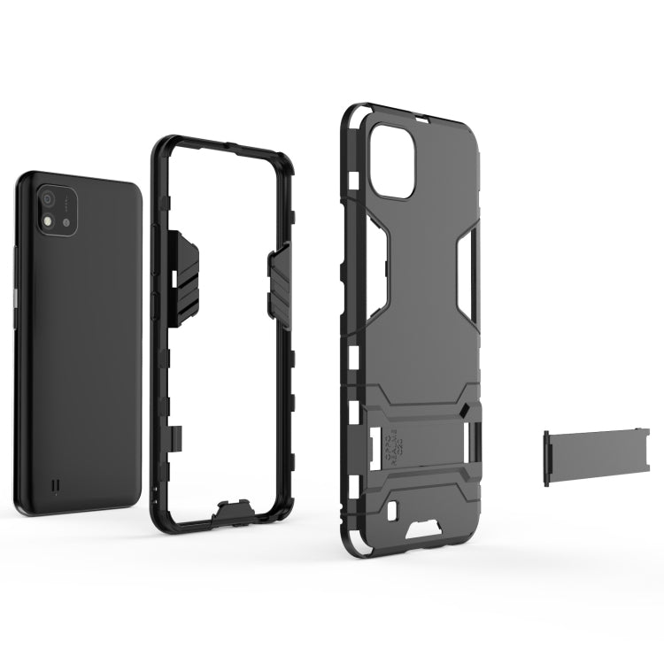 For OPPO Realme C20 PC + TPU Shockproof Protective Case with Invisible Holder