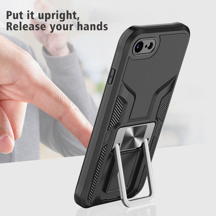 Armor 2 in 1 PC + TPU Magnetic Shockproof Case with Foldable Holder For iPhone 7 / 8