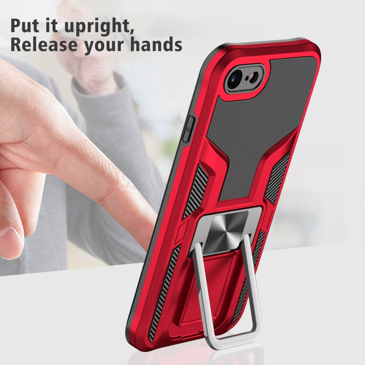 Armor 2 in 1 PC + TPU Magnetic Shockproof Case with Foldable Holder For iPhone 7 / 8
