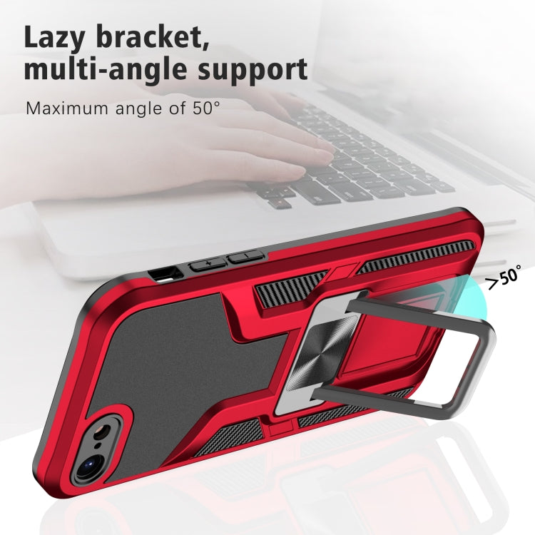 Armor 2 in 1 PC + TPU Magnetic Shockproof Case with Foldable Holder For iPhone 7 / 8