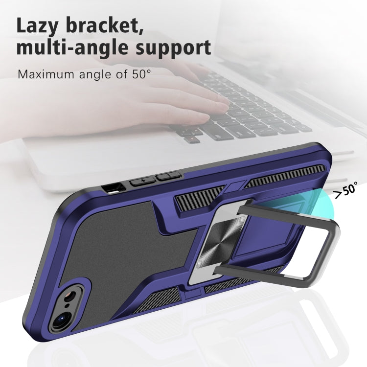 Armor 2 in 1 PC + TPU Magnetic Shockproof Case with Foldable Holder For iPhone 7 / 8