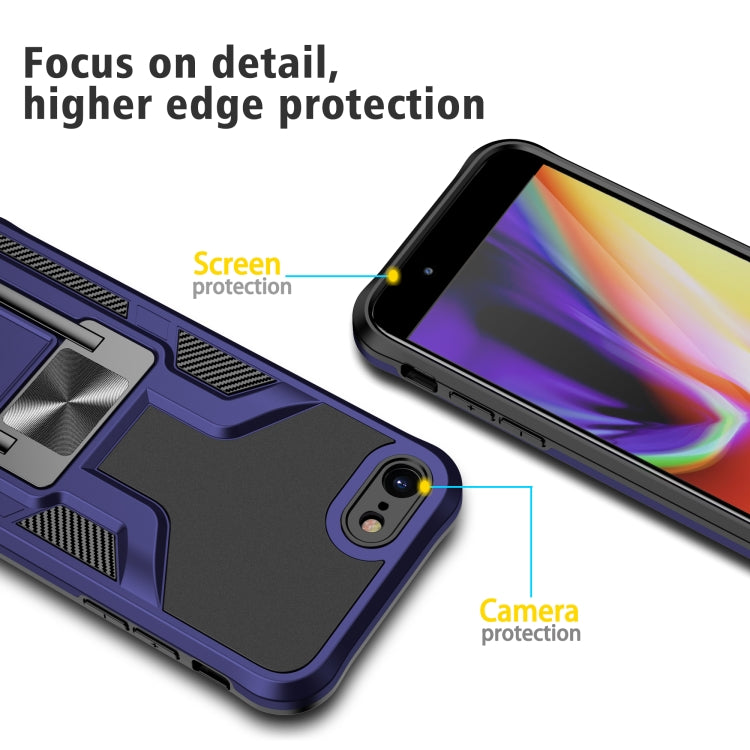 Armor 2 in 1 PC + TPU Magnetic Shockproof Case with Foldable Holder For iPhone 7 / 8