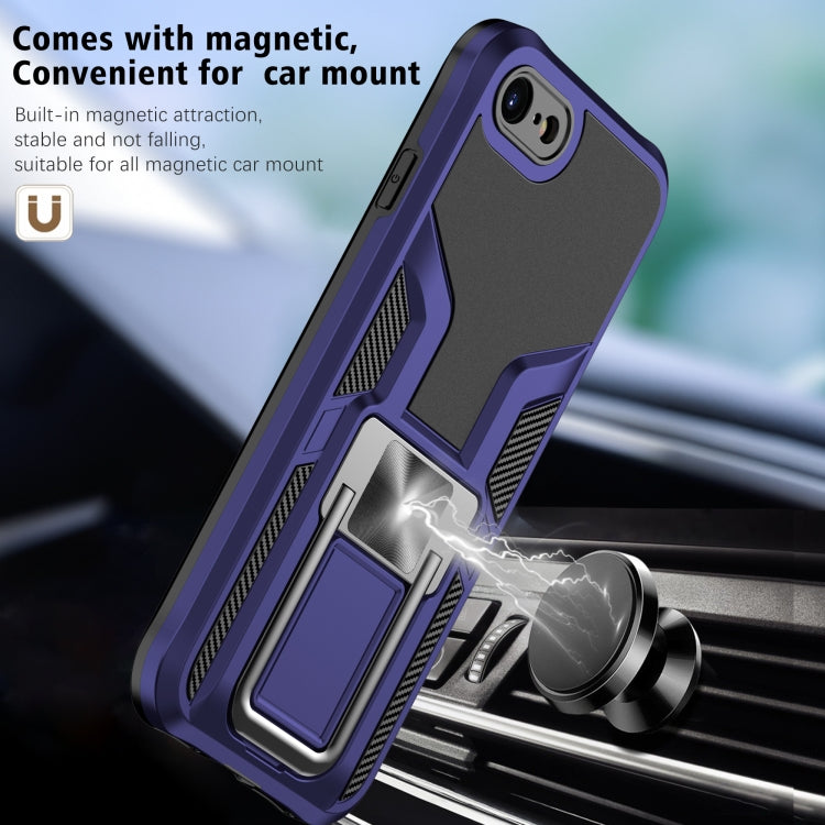 Armor 2 in 1 PC + TPU Magnetic Shockproof Case with Foldable Holder For iPhone 7 / 8
